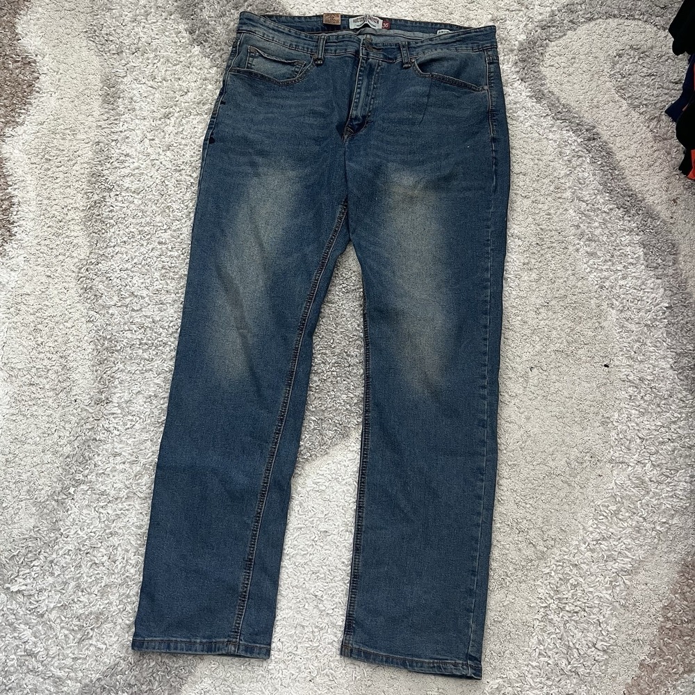 Hudson & Barrow NYC jeans men's 36x32 slim straight blue stretch denim pants
